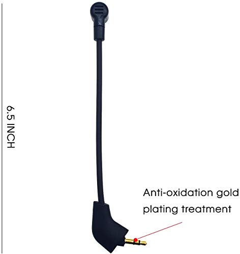 sciuU Boom Mic Mikrofon Kompatibel mit Kingston HyperX Cloud, Cloud X, Cloud II Gaming Kopfhörer, für PS4 Xbox Nintendo Switch Computer PC, 3,5 mm Buchse mit Geräuschunterdrückung, Schwarz Bild 2