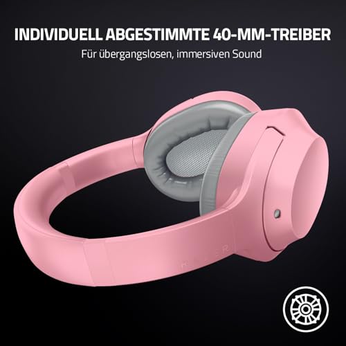 Razer Opus X - Kabelloses Headset mit niedriger Latenz und ANC-Technologie (Aktive Geräuschunterdrückung, Speziell abgestimmte 40-mm-Treiber, Integriertes Mikrofon, Akku bis zu 40 Std.) Mercury Bild 6