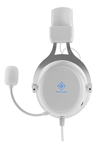 GAM-030-W DELTACO Gaming Over-Ear Headset WH85 mit LED-Beleuchtung (Kopfhörer, Mikrofon, 3,5 mm Klinke + USB für LED, kabelgebunden, mit Lautstärkeregler) weiß Bild 2