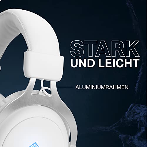 GAM-030-W DELTACO Gaming Over-Ear Headset WH85 mit LED-Beleuchtung (Kopfhörer, Mikrofon, 3,5 mm Klinke + USB für LED, kabelgebunden, mit Lautstärkeregler) weiß Bild 6