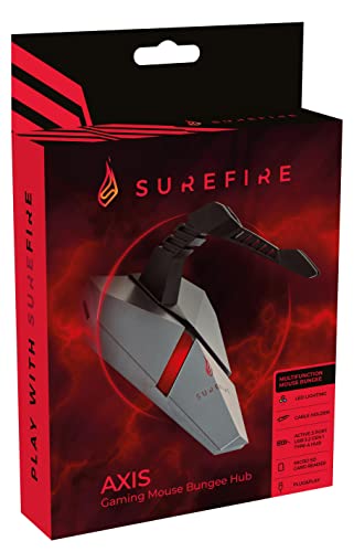SureFire Axis Gaming Hub - Maus Bungee RGB mit 3x USB 3.2 Gen 1 Anschl├╝ssen, Mauskabelhalter, microSD-Steckplatz f├╝r PC & Notebook Bild 3