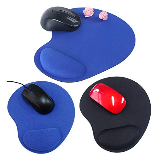 Home Office Mauspad Mausmatte Mousepad, Einfarbige Anti-Rutsch-Gaming-Mauspad-Mäusematte Mit Handgelenkstütze Schwarz Einheitsgröße Bild 3