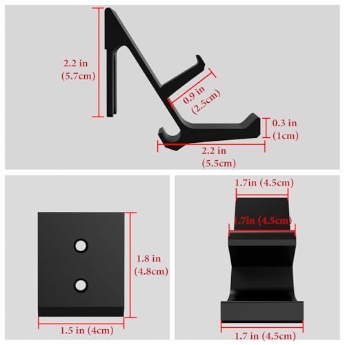 Linkidea Controller & Kopfhörer Wandhalterung Ständer, kompatibel mit PS5 / PS4 DualSense & DualShock 4, Xbox Series X|S/Xbox One Controllern und Headsets, Universal Gaming Hanger (Schwarz) Bild 2