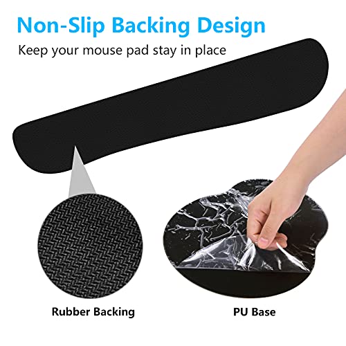 ITNRSIIET Gaming Mousepad mit Handauflage, Maus und Tastatur Handballenauflage-Set, Mauspad Ergonomisches mit Memory Foam Lycra-Stoff und PU-Basis, für Laptop und PC, Inspirierendes Zitat Bild 5