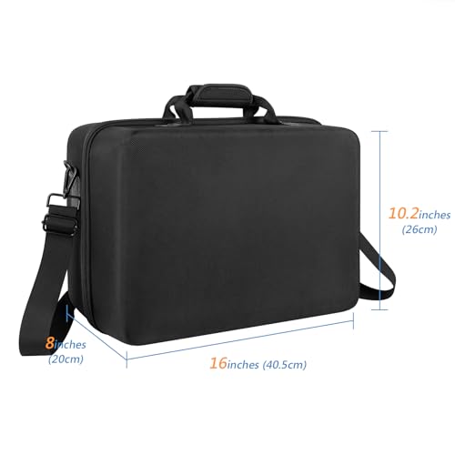 Geekria UltraShell Case for PS5 Console Dual Controller, Replacement Protective Hard Shell Travel Carrying Case with Room for PlayStätion 5 Games, Gaming Headset, Accessories (Black) Bild 5