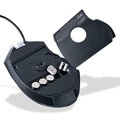 MediaRange Gaming Series kabelgebundene 9-Tasten Gaming-Maus mit optischem Sensor und Gewichtsmanagement, schwarz/rot Bild 4