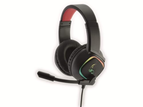 MediaRange MRGS301 Gaming 7.1 Surround Headset mit Kabel schwarz/rot einheitlich Bild 2