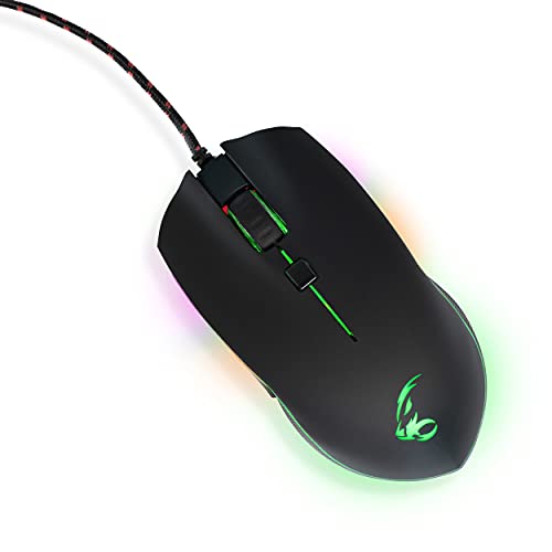 MediaRange Gaming Series kabelgebundene 6-Tasten Gaming-Maus mit optischem Sensor und RGB Hintergrundbeleuchtung, schwarz Bild 2