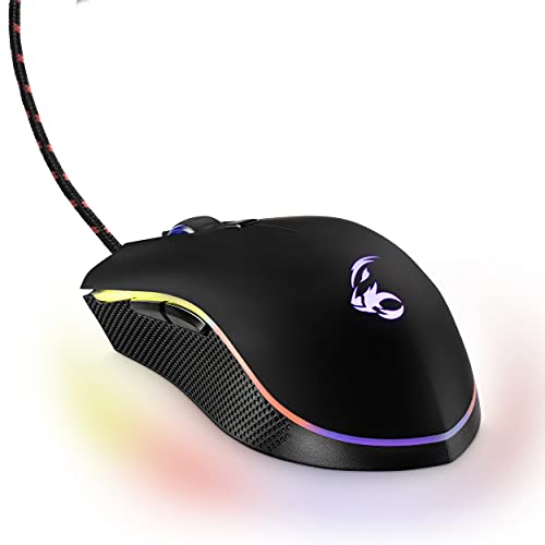 MediaRange Gaming Series kabelgebundene 6-Tasten Gaming-Maus mit optischem Sensor und RGB Hintergrundbeleuchtung, schwarz Bild 3