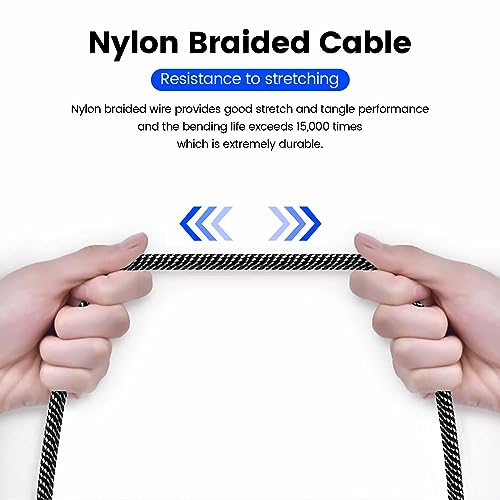 MOSWAG Headset Verlängerung 4 Polig TRRS Nylon 3.5mm Stereo Audio Verlängerungskabel (Stecker auf Buchse) Klinken Adapter Kabel für Lavalier Mikrofon mit Vergoldeter Kontakte Bild 6
