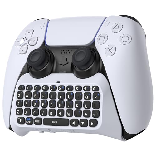 Wireless Controller Tastatur für PS5 Pro Slim, Bluetooth 3.0 Mini Portable Gamepad mit eingebautem Lautsprecher Audio Jack für Playstation 5 Voice Chat Board für Messaging und Gaming Live Chat Bild 1