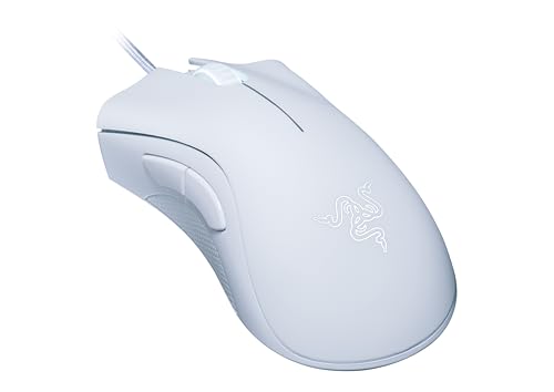 Razer DeathAdder Essential (2021) - Kabelgebundene Gaming-Maus mit Optischem Sensor mit 6400 DPI (5 programmierbare Tasten, Ergonomischer Formfaktor, 10 Millionen Klicks Lebensdauer) Weiß Bild 2