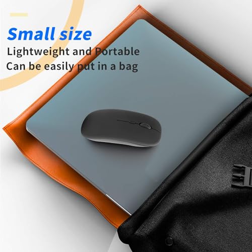 Zunate Drahtlose Maus, Drahtloses Bluetooth 5.0 Schwarz Computer Stummschalten Mäuse 800/1200/1600 3-fache DPI-Einstellung für Tablets/Lernen/Computer und Laptops Bild 3