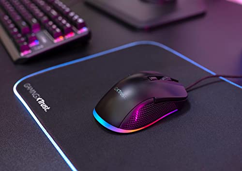 Trust Gaming GXT 922 Ybar Gaming Maus mit RGB LED-Beleuchtung, 200-7200 DPI, USB Kabel 2,1 m, Erweiterte Software, PC Maus mit 6 Programmierbare Tasten für Computer und Laptop - Schwarz Bild 7