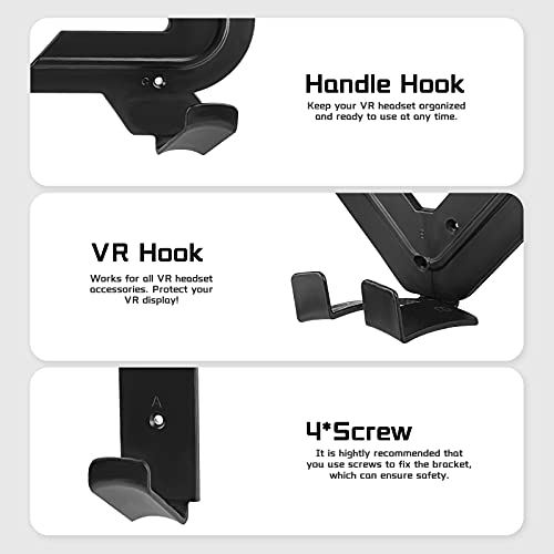 Geekria VR Gaming Wandhalterung Headset Aufbewahrung Ständer Haken für Oculus Quest 2, VR Ständer Rift S kompatibel mit HTC Vive, PlayStation VR, Vive Pro, Valve Index, Mixed Reality Headsets Bild 2