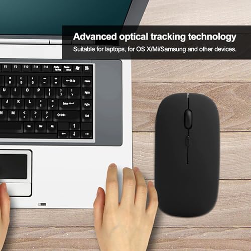 Dpofirs Bluetooth-Maus, 1600 DPI Einstellbare Drahtlose Maus, Slim Mute Mouse, Tragbare Mobile Optische Mäuse für Laptops, Tablets Bild 2