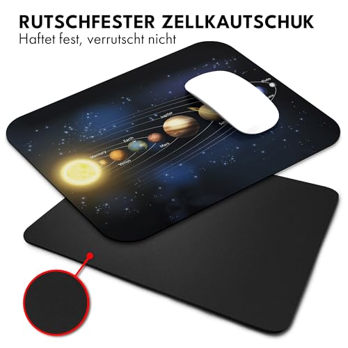 Mauspad Baumscheibe Holzoptik – Rundes Mousepad 22 cm | Spezialkautschuk, rutschfeste Unterseite, Natur-Design für Schreibtisch & Homeoffice Bild 4