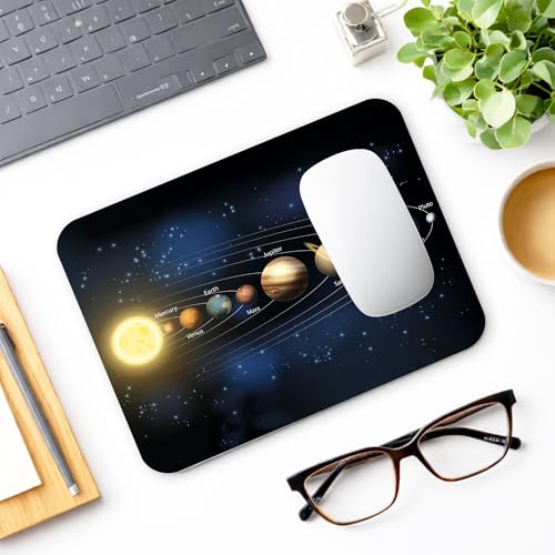 Mauspad Baumscheibe Holzoptik – Rundes Mousepad 22 cm | Spezialkautschuk, rutschfeste Unterseite, Natur-Design für Schreibtisch & Homeoffice Bild 6