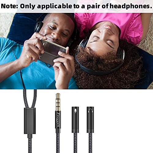 Kopfhörer Adapter Splitter, 3.5mm Stecker auf Doppel 3.5mm Klinkenstecker (Headset und Mikrofon) Y Splitter Kabel für Gaming Headset, PS4, Xbox One, Handy und Laptop Bild 2
