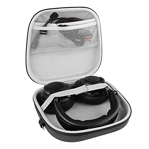Geekria Shield Kopfhörer-Hülle kompatibel mit JBL Quantum One Gaming, Quantum 600, Quantum 800, Quantum 300 Hülle, Ersatz Hartschale Reisetasche mit Kabelaufbewahrung (Grau) Bild 3