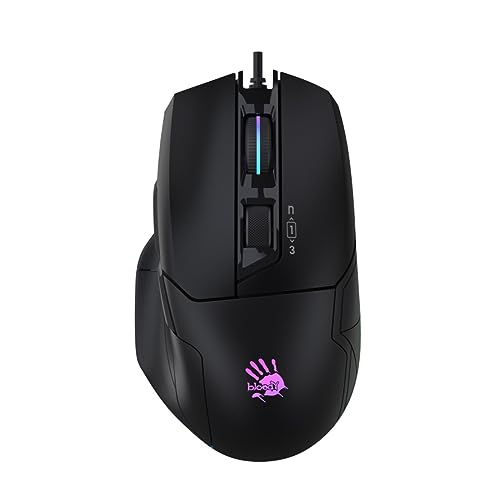 Bloody W70 Max 10000 CPI 8-Tasten Optische RGB-UC3&4 Aktiv Verkabelt Schwarz Gaming Maus Bild 1