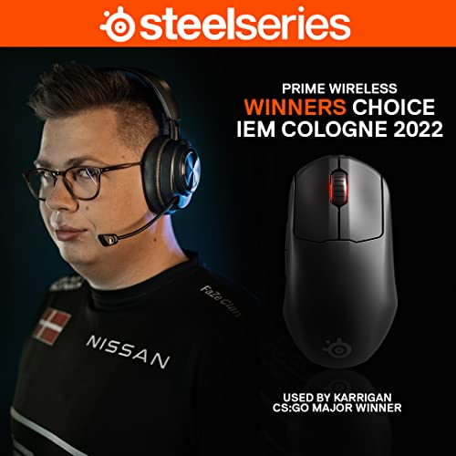 SteelSeries Prime Wireless - Esports Leistung Kabellose Gaming-Maus - 100 Stunden Akkulaufzeit - TrueMove Air Optical Sensor mit 18.000 CPI - Magnetisch-optische Schalter Bild 2