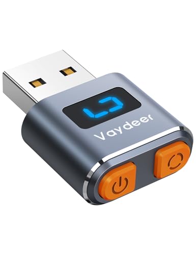 VAYDEER Maus Jiggler USB – Mini Mausbeweger aus Aluminium, Plug & Play, 100 % unauffindbar, 3 zufällige Bewegungsmuster, verhindert Bildschirmsperre im Home Office Bild 1