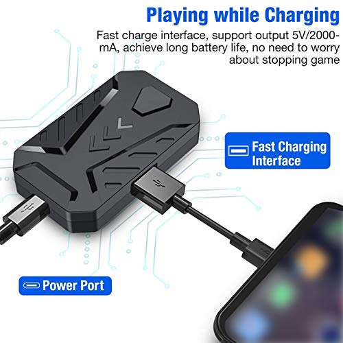 Mobile Game Keyboard Mouse Adapter, Bluetooth Gaming Tastatur Maus Konverter, Mobile Gamepad Controller Converter, USB2.0 Gaming Adapter, für Android/OS(Schwarz) Bild 5