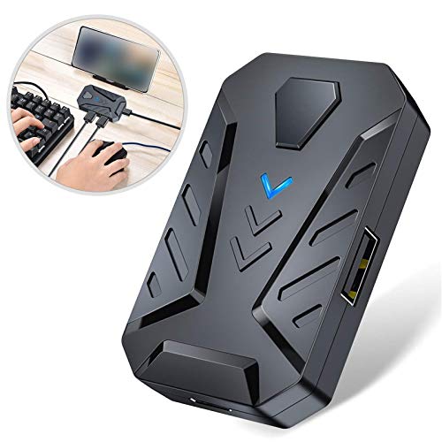 Mobile Game Keyboard Mouse Adapter, Bluetooth Gaming Tastatur Maus Konverter, Mobile Gamepad Controller Converter, USB2.0 Gaming Adapter, für Android/OS(Schwarz) Bild 7