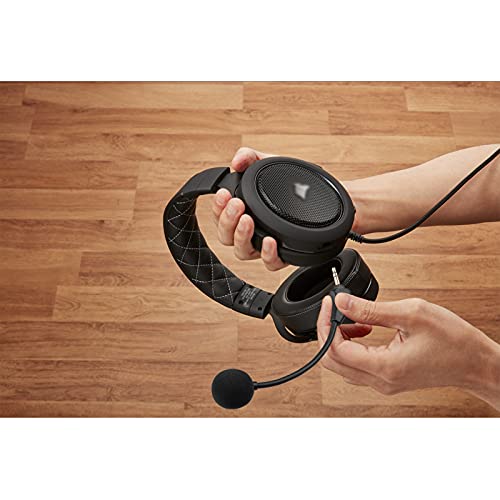 HS60 Pro Mic für Corsair HS50, HS60, HS70 Gaming Headset, abnehmbares Mikrofon, Gaming Headset auf PS5, PS4, PC, Xbox, Noise Cancelling 3,5 mm, Schwarz Bild 5