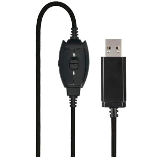 Hama USB Headset, On Ear Kopfhörer mit Mikrofon (Headset mit Lautstärkenregler und verstellbarem Mikrofonarm, für Videokonferenzen, Homeoffice, Callcenter, eLearning, USB-A-Stecker) schwarz Bild 4