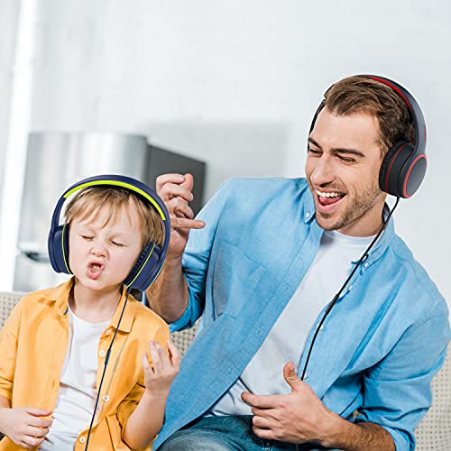 R10 Over-Ear-Headphones mit Mikrofon, leichte Faltbare Stereo-Bass-Headset mit 1,5 m Nicht verwickelndem Kabel, tragbare kabelgebundene Headphones für, Tablet, MP3 / 4 Schwarz Bild 7