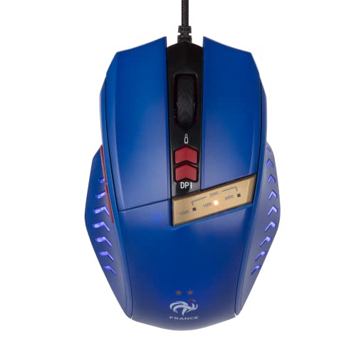 Konix FFF Gaming-Maus für PC - LED-DPI-Anzeige - Fensterwechsel-Taste - USB-Anschluss - 1,8 m Kabel - Blau Bild 1