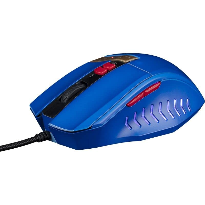 Konix FFF Gaming-Maus für PC - LED-DPI-Anzeige - Fensterwechsel-Taste - USB-Anschluss - 1,8 m Kabel - Blau Bild 2