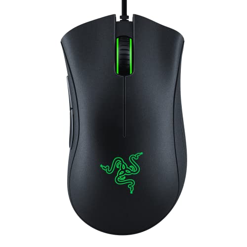 Razer DeathAdder Essential Gaming-Maus, optischer Sensor, 6400 DPI, 5 programmierbare Tasten, mechanische Schalter, gummierte Seitengriffe, klassisches Schwarz Bild 1