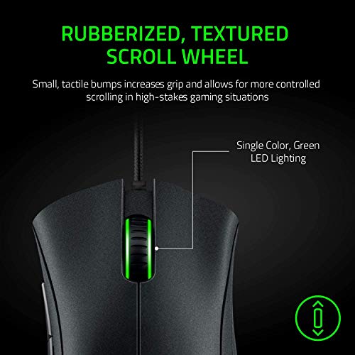 Razer DeathAdder Essential Gaming-Maus, optischer Sensor, 6400 DPI, 5 programmierbare Tasten, mechanische Schalter, gummierte Seitengriffe, klassisches Schwarz Bild 5