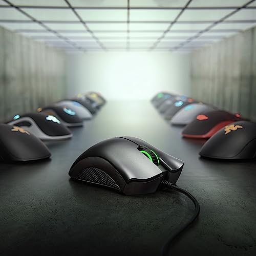 Razer DeathAdder Essential Gaming-Maus, optischer Sensor, 6400 DPI, 5 programmierbare Tasten, mechanische Schalter, gummierte Griffe, Mercury White Bild 6