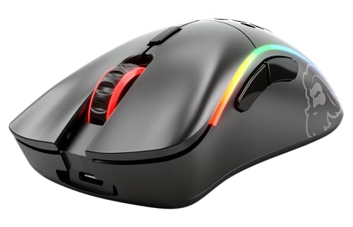 GLORIOUS Gaming Model D- (Klein) Wireless Gaming Mouse – Superleichte 67 g, Wabendesign, RGB-Beleuchtung, ergonomisch, verzögerungsfreier 2,4-GHz-Funk, bis zu 71 Stunden Akku – Mattschwarz Bild 3