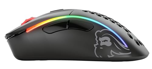 GLORIOUS Gaming Model D- (Klein) Wireless Gaming Mouse – Superleichte 67 g, Wabendesign, RGB-Beleuchtung, ergonomisch, verzögerungsfreier 2,4-GHz-Funk, bis zu 71 Stunden Akku – Mattschwarz Bild 4
