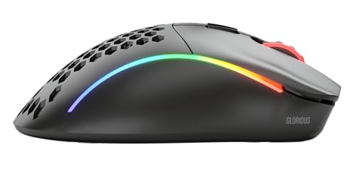 GLORIOUS Gaming Model D- (Klein) Wireless Gaming Mouse – Superleichte 67 g, Wabendesign, RGB-Beleuchtung, ergonomisch, verzögerungsfreier 2,4-GHz-Funk, bis zu 71 Stunden Akku – Mattschwarz Bild 5
