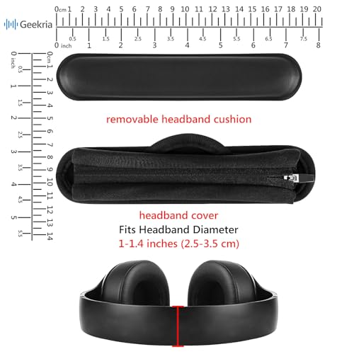 Geekria Medium Kühlgel-Hook-and-Loop Stirnband-Überzug + Pad-Set Schutz, werkzeuglos, kompatibel mit HyperX, Turtle Beach, Razer, SteelSeries, Logitech, Corsair Headsets Bild 3