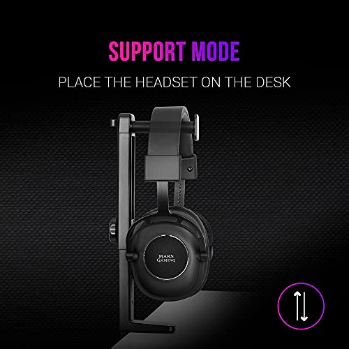 Mars Gaming MHH2, Headset Halterung Haken, Kabelmanagement, Höhenverstellbar Bild 4