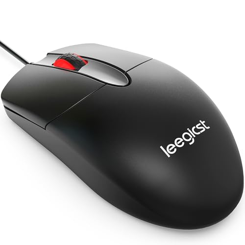 Kabelgebundene optische ergonomische Maus – M102 Cored 3-Tasten-USB-Computermäuse für Laptops, Chromebook, MacBook, PC-Computer (Black) Bild 1