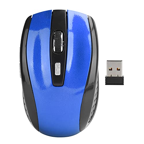 ciciglow Drahtlose Maus, Silent Mouse 2.4G Tragbare Mobile Optische Maus mit USB-Empfänger Einstellbare DPI für Gaming-Zubehör für Notebooks(Blau) Bild 1
