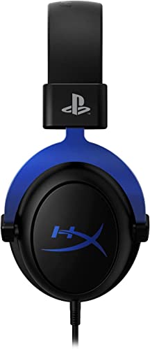 HyperX Cloud - Gaming-Headset, Playstation Offizielles Lizenziertes Produkt, für PS5 und PS4, Memory-Schaum-Komfort, rauschunterdrückendes Mikrofon, Stabiler Aluminiumrahmen., Schwarz/Blau Bild 4