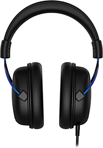 HyperX Cloud - Gaming-Headset, Playstation Offizielles Lizenziertes Produkt, für PS5 und PS4, Memory-Schaum-Komfort, rauschunterdrückendes Mikrofon, Stabiler Aluminiumrahmen., Schwarz/Blau Bild 5