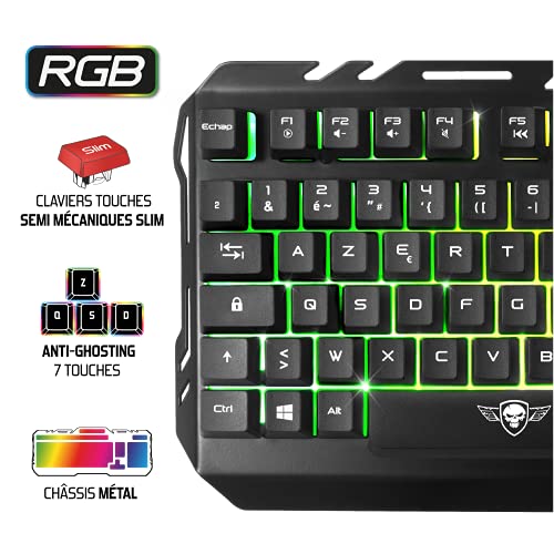 Spirit of Gamer - Pro-MK5 3-in-1-Gaming-Paket – Gaming-Tastatur RGB Anti-Ghosting – Gaming-Maus 7 Tasten RGB 3200 DPI – rutschfeste Matte – kompatibel mit PC/PlayStation/Xbox Bild 3