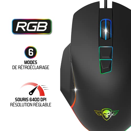 Spirit of Gamer - Pro-MK5 3-in-1-Gaming-Paket – Gaming-Tastatur RGB Anti-Ghosting – Gaming-Maus 7 Tasten RGB 3200 DPI – rutschfeste Matte – kompatibel mit PC/PlayStation/Xbox Bild 4
