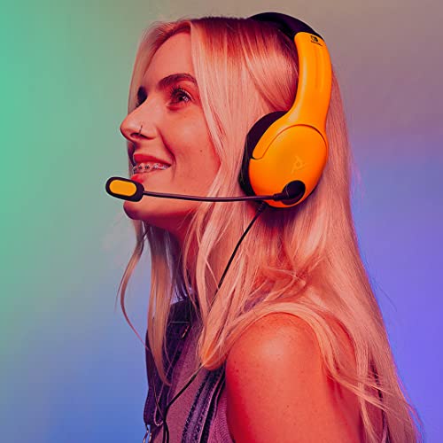 PDP Gaming LVL40 Stereo Kopfhörer mit Mic für Nintendo Switch - PC, iPad, Mac, Laptop Compatible - Noise Cancelling Microphone, Lightweight, Soft Komfort On Ear Kopfhörer, 3.5 mm jack - gelb & Blau Bild 7