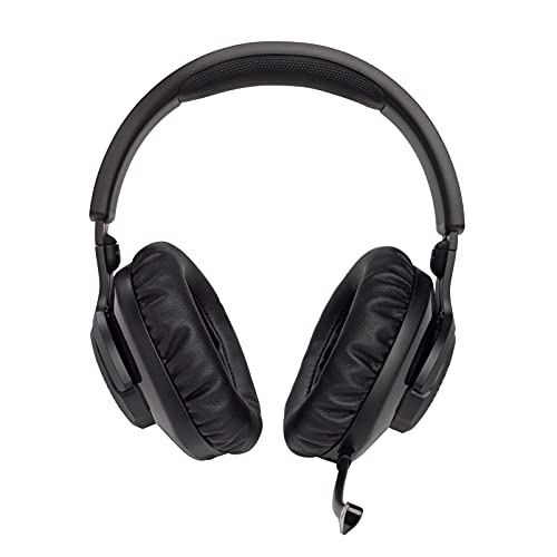 JBL Quantum 350 Over-Ear Gaming Headset – Wireless 2.4 GHz und USB-C-Anschluss – Mit abnehmbarem Boom Mic und QuantumSurround Sound – Schwarz Bild 2